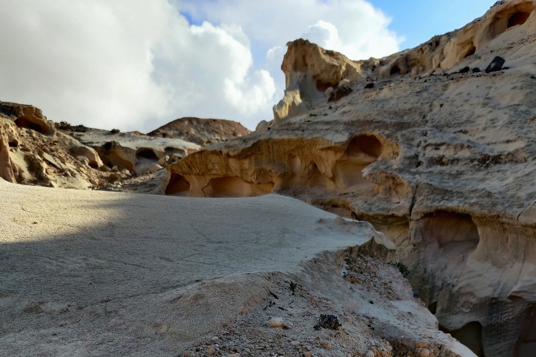 Antiguas formaciones arenosas en el norte de Fuerteventura.