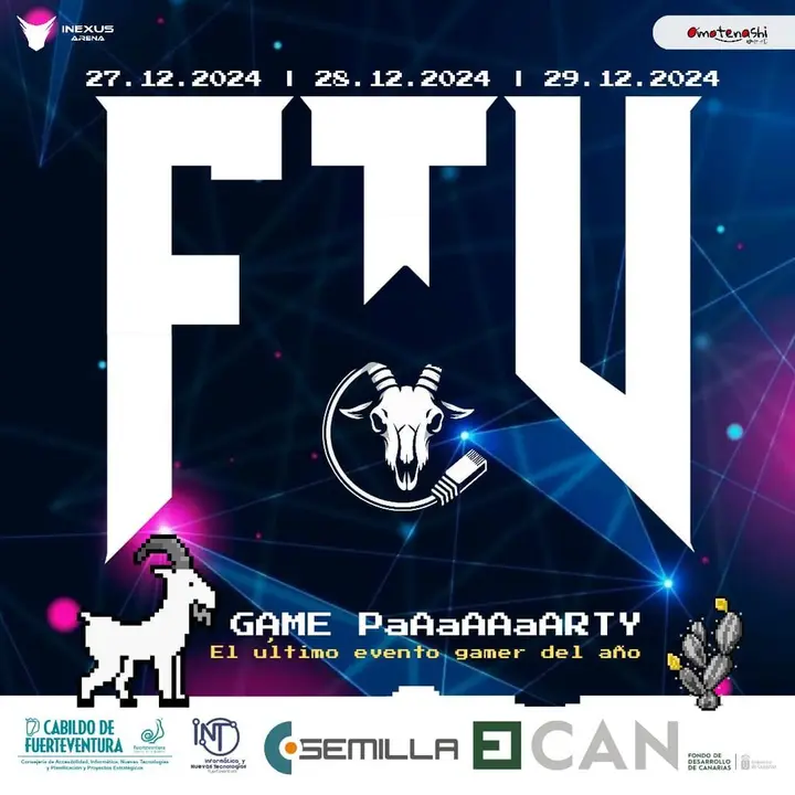 Cartel de Fuerteventura Game Party.