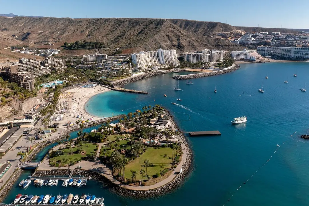 Puerto de Anfi, en una imagen del portal tur&iacute;stico de Mog&aacute;n.