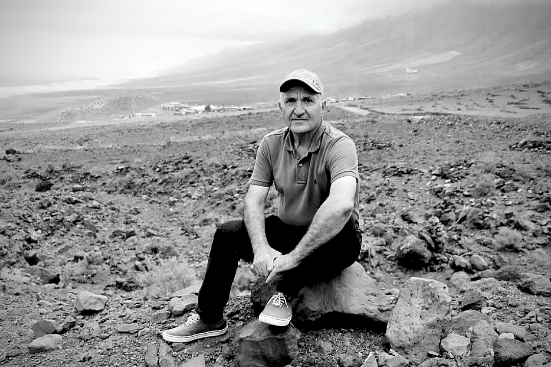 Andrés González Francés, en Cofete.