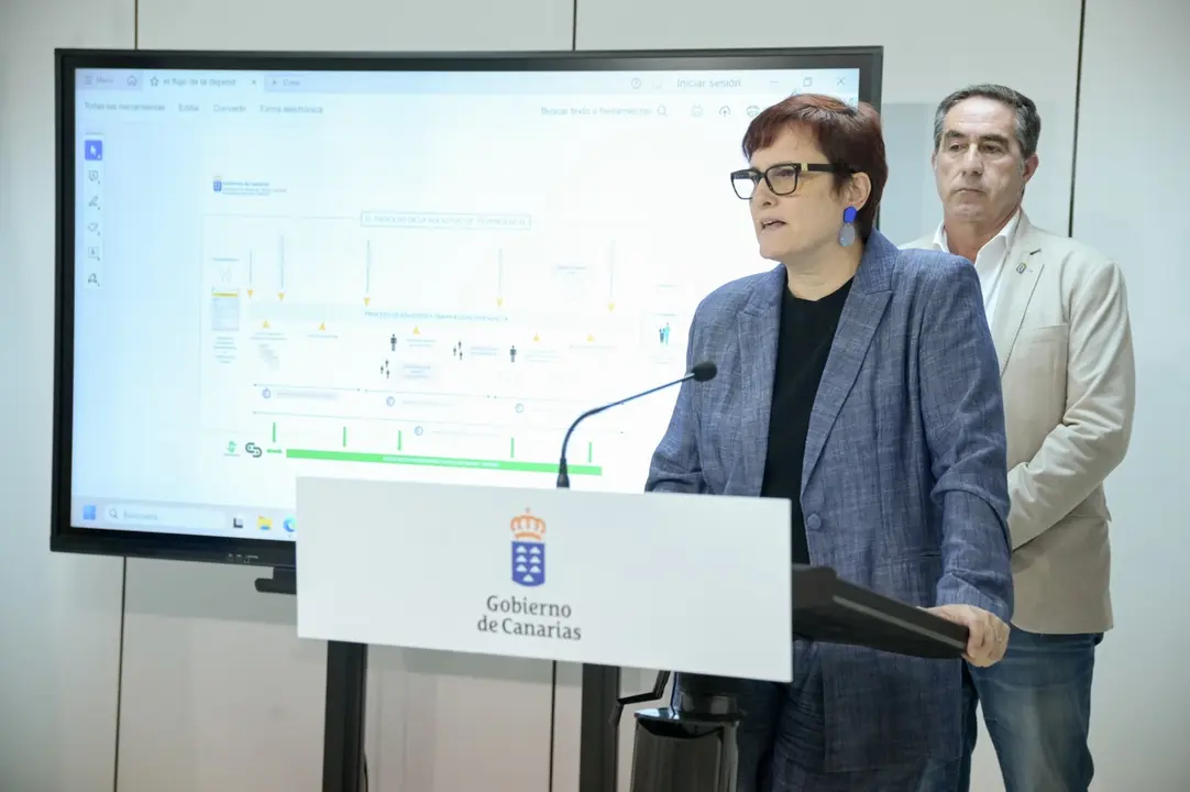 Candelaria Delgado, en rueda de prensa sobre el sistema de la Dependencia