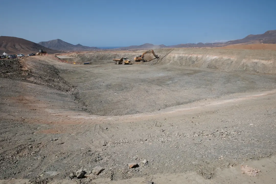 Obras del rplan de egadío en la zona centro-sur de Fuerteventura.