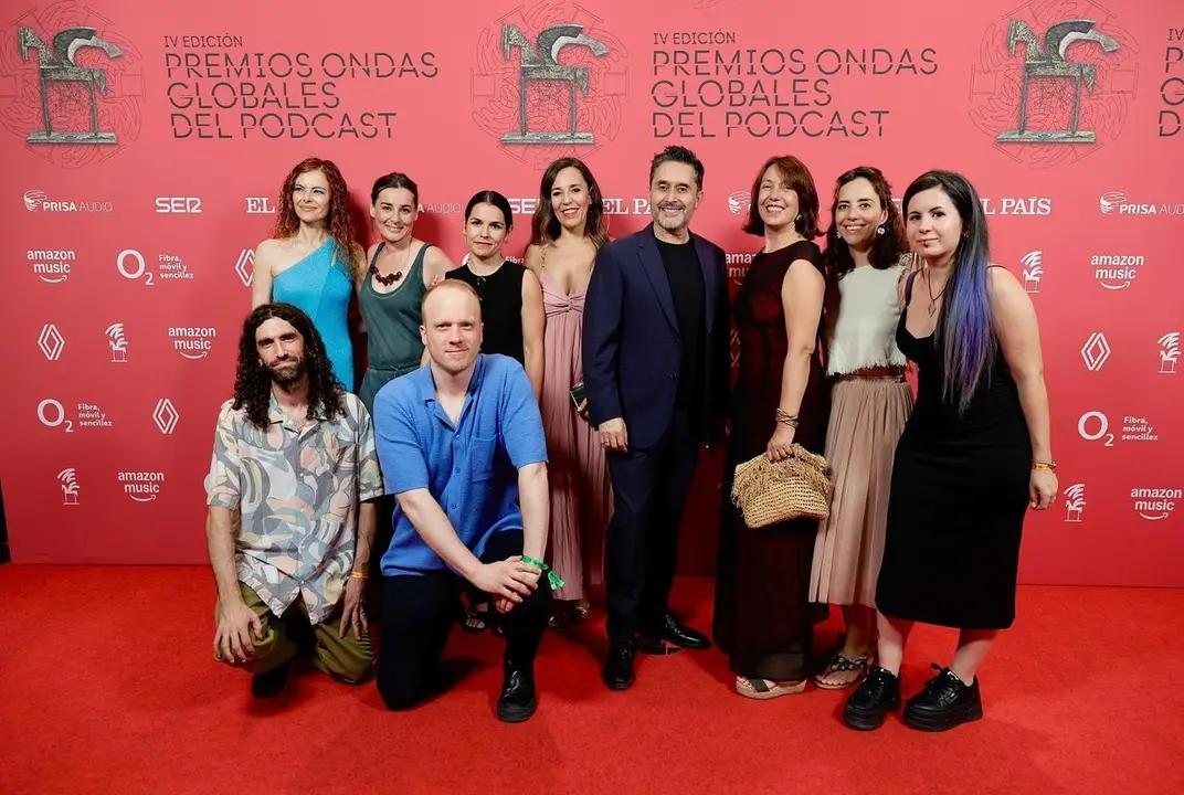 El equipo de Simulacro y de Turismo Islas  Canarias, en los Premios Ondas.
