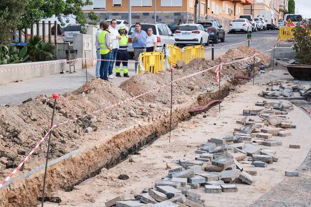 Obras del Consorcio de Abastecimiento de Aguas a Fuerteventura en Puerto del Rosario.