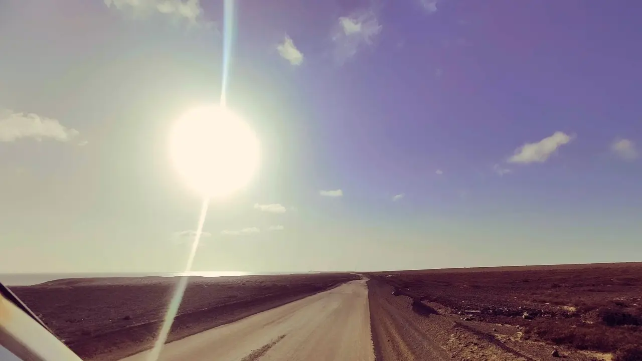 Sol y calima en el sur de Fuerteventura.