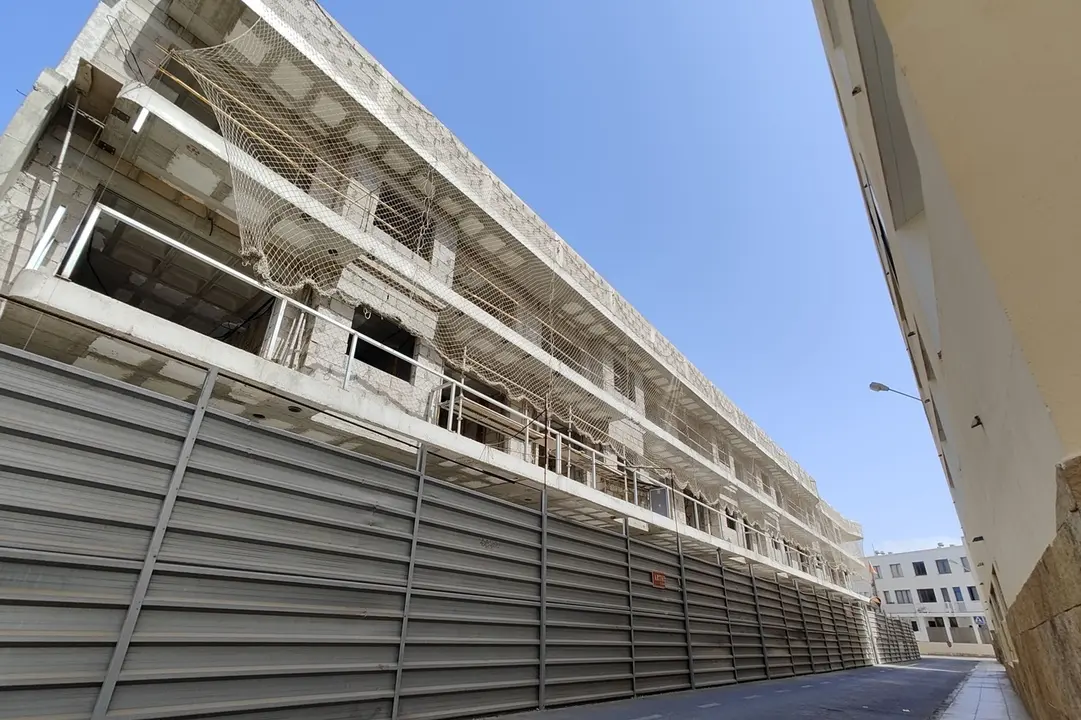 Avance de la promoción de vivienda pùblica en Corralejo, en julio de 2025