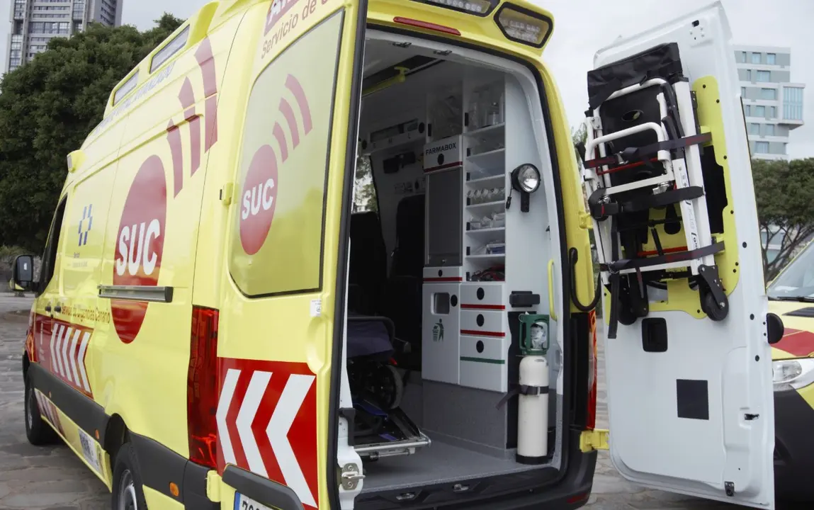 Ambulancia del SUC, en una imagen del 112 Canarias.