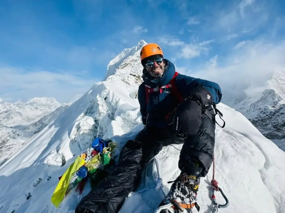 Mandy Marco Placeres, en una expedición anterior al Everest.