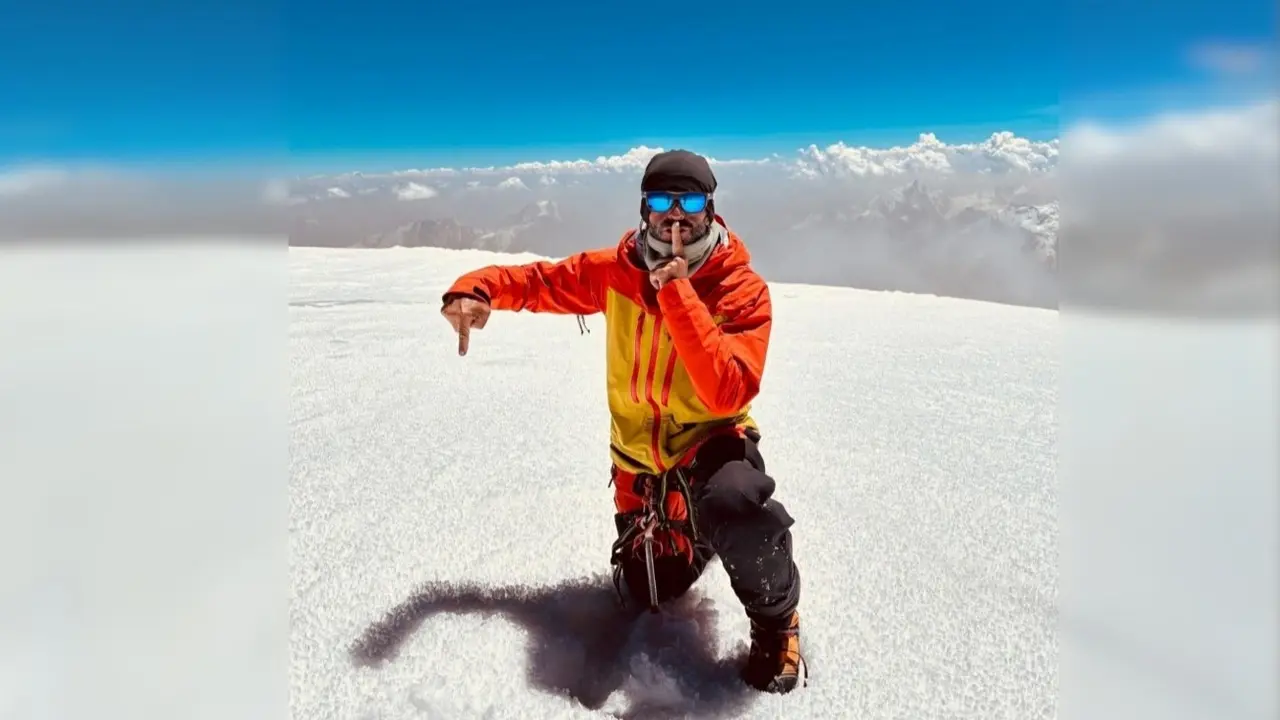 Mandy Placeres, en su ascenso al Golden Peak., en Pakistán.