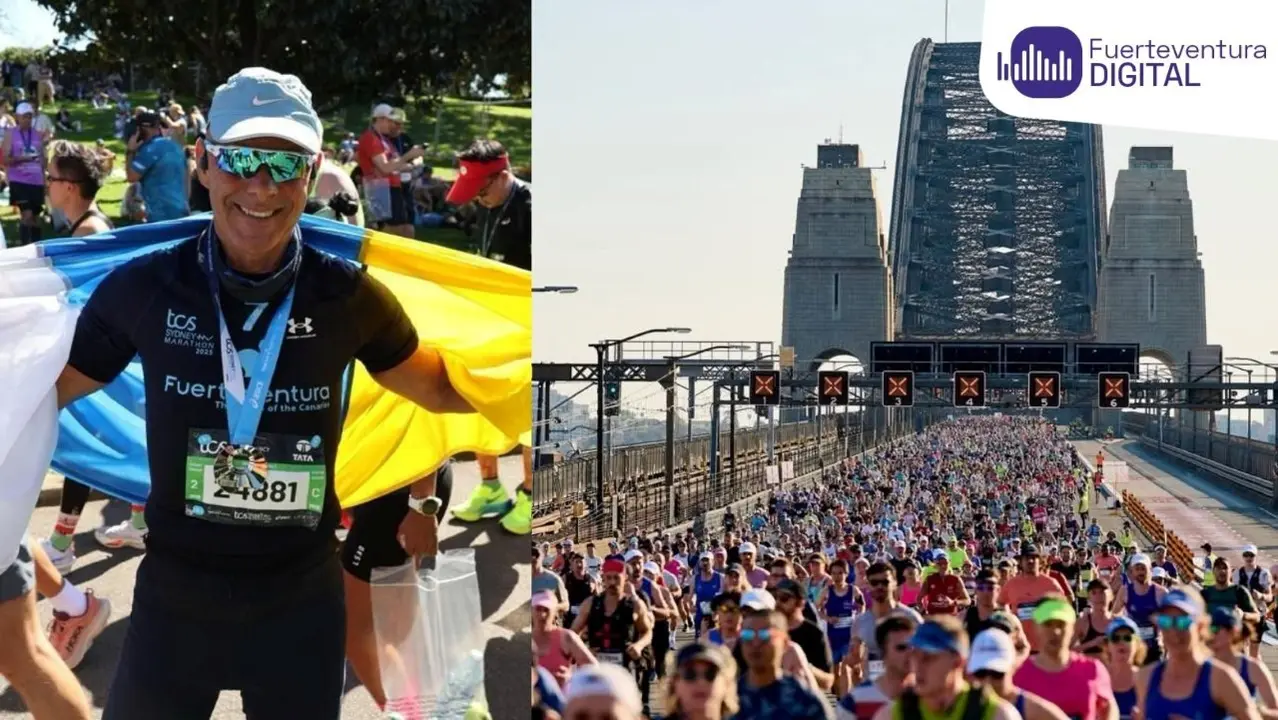 Miguel Socorro, tras finalizar el maratón de Sidney.