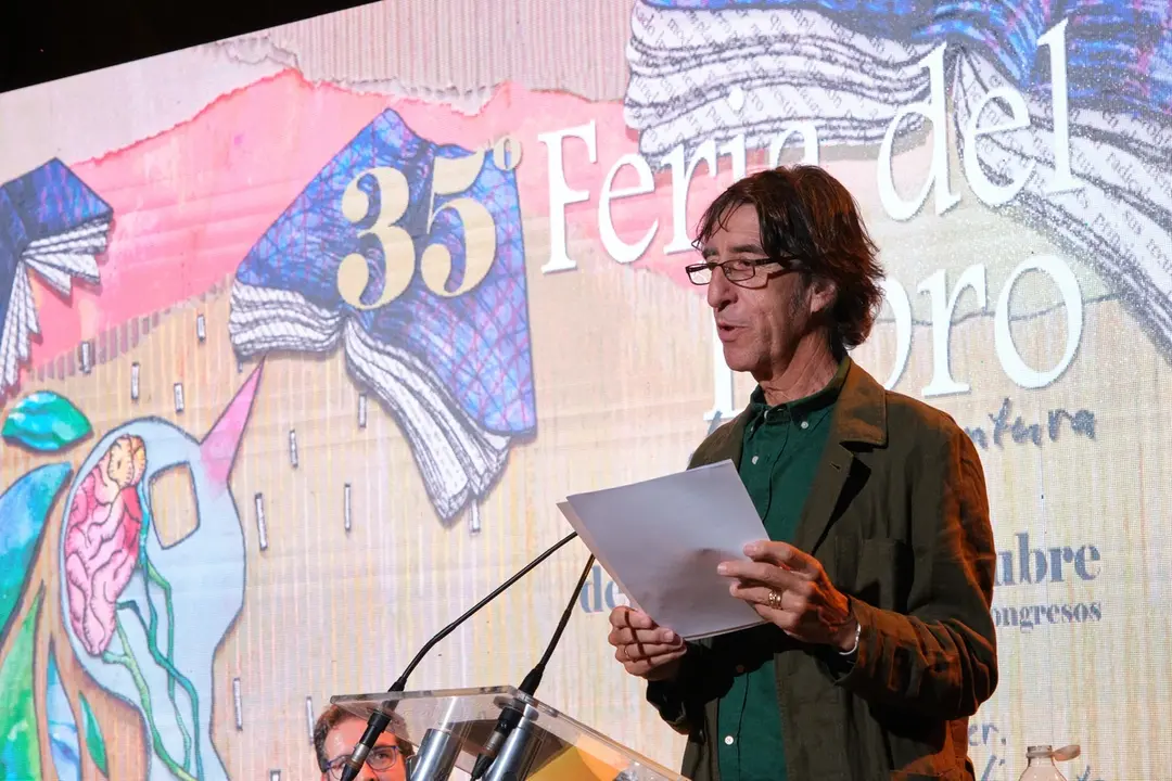 Benjamín Prado, en la Feria del Libro de Fuerteventura.