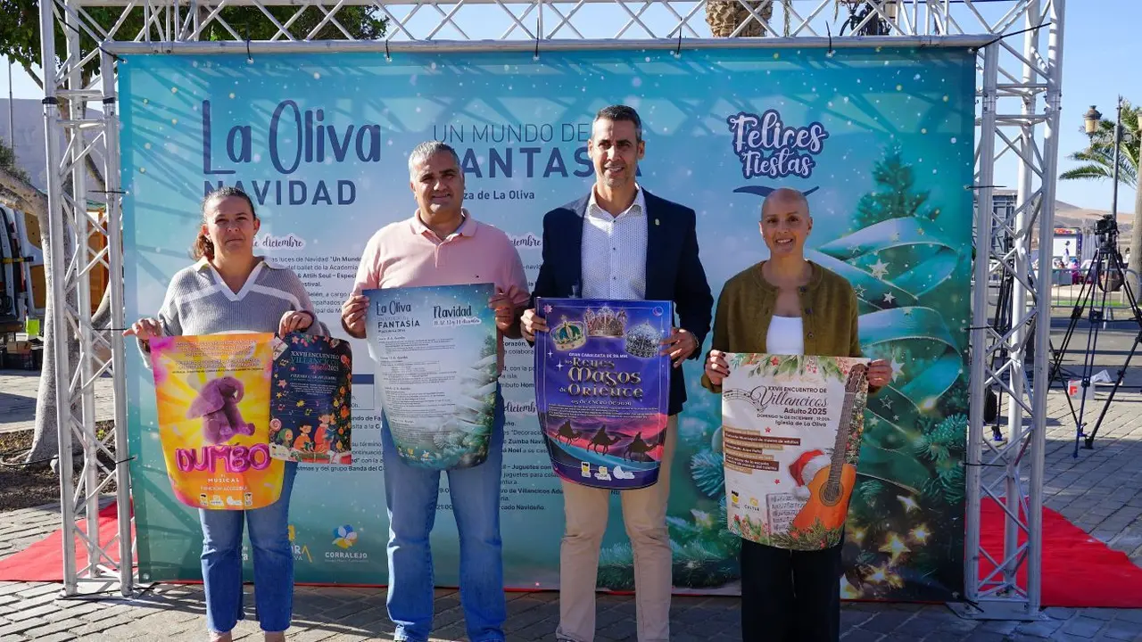 Presentación de los carteles de la Navidad en La Oliva para cerrar este 2025.