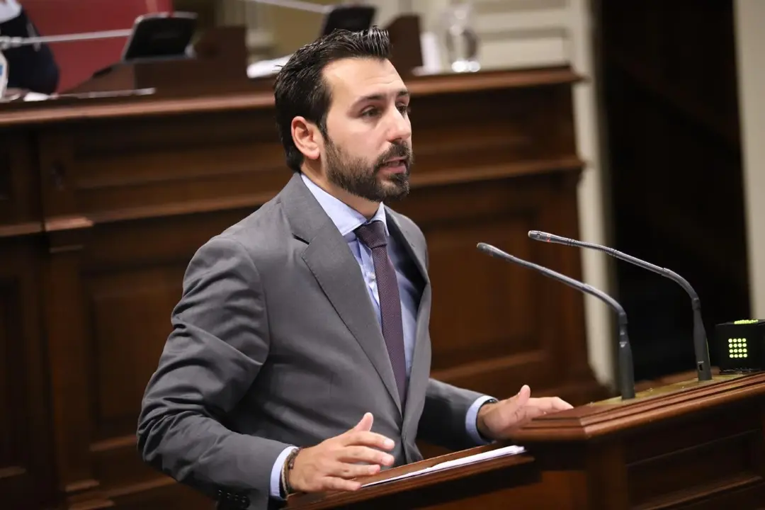 Manuel Hern&aacute;ndez (PSOE), en el Parlamento de Canarias.