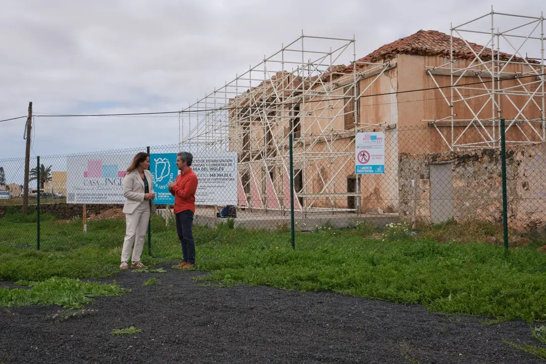 Obras de restauraci&oacute;n de la Casa del Ingl&eacute;s.
