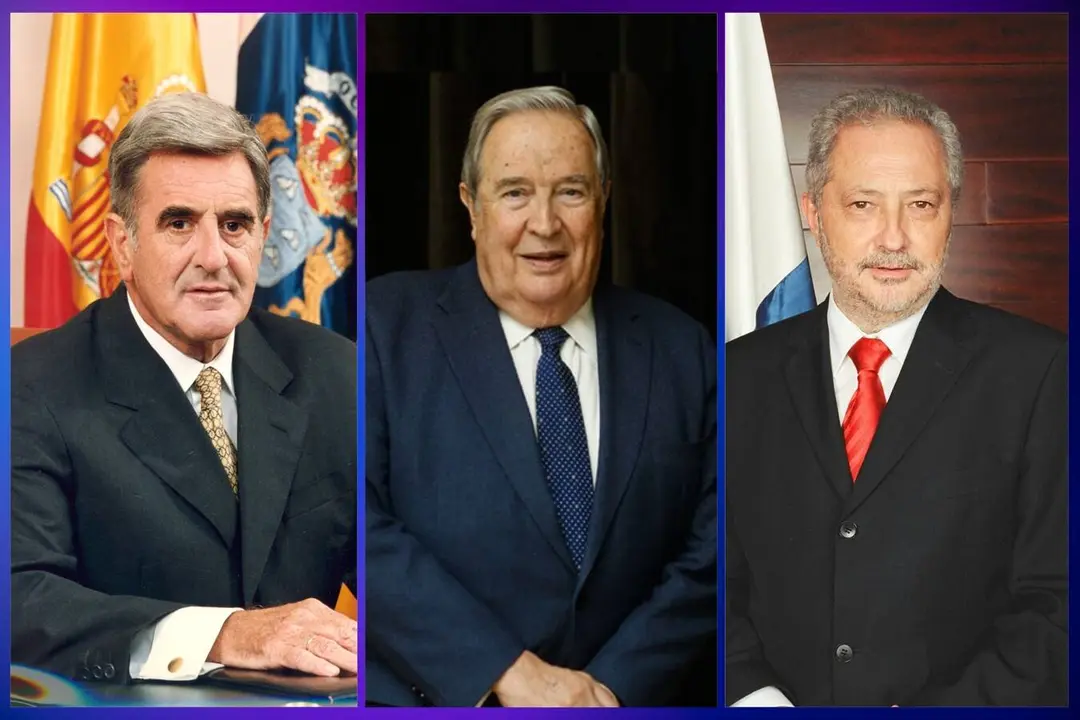 Los tres expresidentes de Canarias que tendr&aacute;n su calle en la capital.