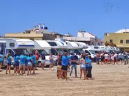 Concentración de los campistas de Fuerteventura en 2021, demandando servicios y una regulación de la actividad | ©Fuerteventura Digital