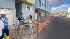 Obras de accesibilidad en la calle Andalucía.