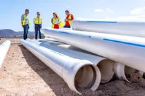 Obras hidráulicas del Caaf en el municipio de La Oliva.