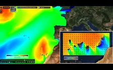 Imagen de la Borrasca Emilia de AEMET Canarias.