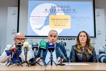Barragán, Cabrera y García detallan los presupuestos de Canarias en Fuerteventura para 2026.