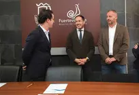 Encuentro Gobierno  Cabildo para firmar las obras del Complejo Ambiental de Zurita.