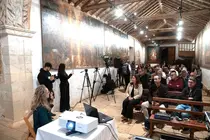 Tres lienzos hist&oacute;ricos ya est&aacute;n restaruados en la ermita de Ampuyenta.