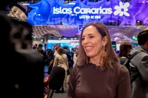 J&eacute;ssica de Le&oacute;n en el stand de Islas Canarias de Fitur 2026.