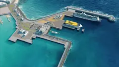 infograf&iacute;a del Muelle de Corralejo, en su versi&oacute;n difundida en 2021