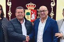 Mat&iacute;as Pe&ntilde;a y Enrique Cerde&ntilde;a, en la toma de este como presidente de la Mancomunidad Centro Sur.