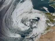 Imagen de la borrasca Therese en el Atl&aacute;ntico, difundida por el Observatorio Canario (Fuente Eumetstat).