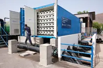 Desaladora para agua agr&iacute;cola instalada en Gran Tarajal.