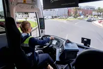Nueva guagua el&eacute;ctrica de la L&iacute;nea 3 Expr&eacute;s.