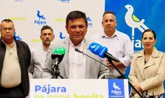 Pedro Armas (AMF), durante su etapa de alcalde de P&aacute;jara, en un acto junto a sus socios de gobierno de CC y PP.