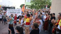 Concentraci&oacute;n en apoyo a Ceuta en Puerto del Rosario, en una imagen difundida por el PP de Fuerteventura.