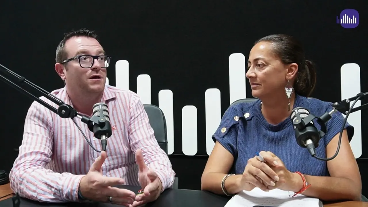 Adargoma Hernández y Nereida Calero, consejeros de Aguas y Territorio en el Cabildo.