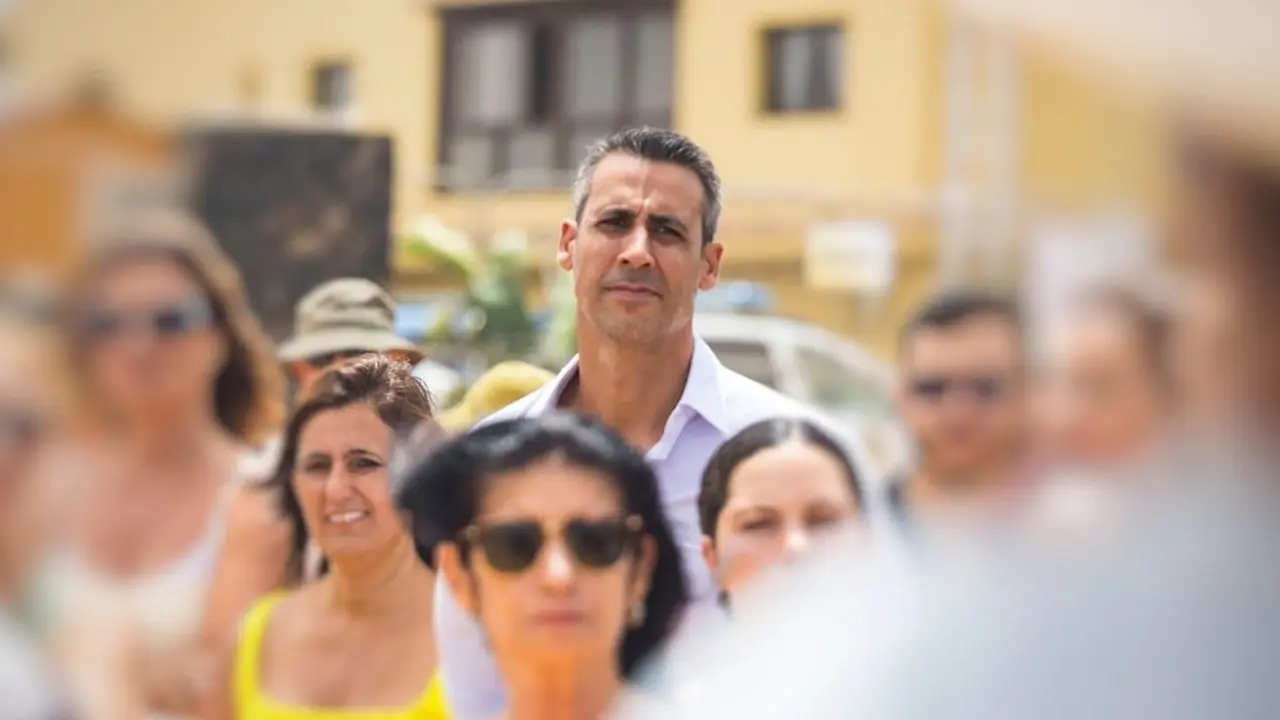 Isa&iacute; Blanco en la procesi&oacute;n de las Fiestas de El Cotillo.