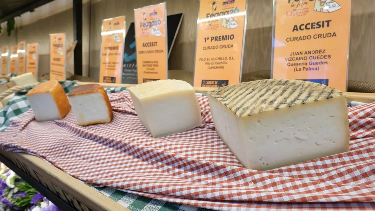 Quesos galardonados en los Premios Tabefe de Feaga 2026.