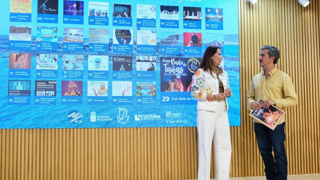 Presentaci&oacute;n del programa de 'Mayo 100% Canarias', en su edici&oacute;n de 2026.