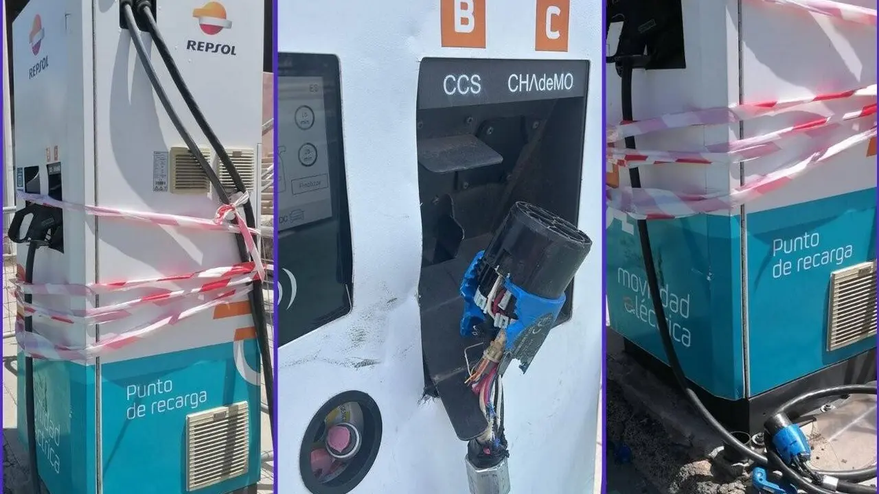 Da&ntilde;os por vandalismo en los puntos de recarga para veh&iacute;culos el&eacute;ctricos.