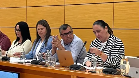 Consejeros del PP en el pleno del Cabildo.