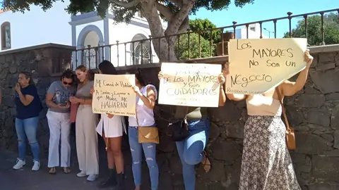 Concentración de protesta de los mayores en la capital.