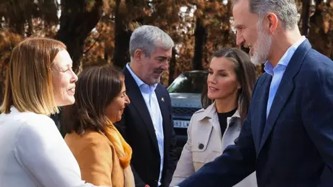 Astrid Pérez y Felipe VI, en un acto oficial. 