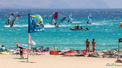 Mundial de Windsurf en Sotavento (Imagen de Fuerteventura Worldcup).