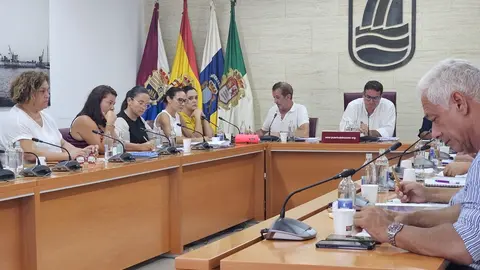 Pleno de Puerto del Rosario, en julio de 2024.