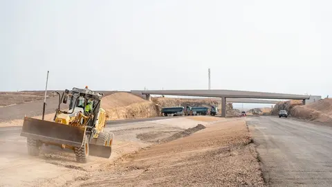 Obras de la autovía entre el Aeropuerto y La Caldereta.