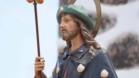 Imagen de San Roque, patrón de Villaverde (Imagen de Festejos La Oliva, 2023).