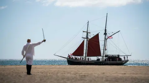 El desembarco en Gran Tarajal de los corsario, precedió a lass batallas de Tamasite y El Cuchillete.