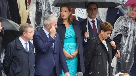 Astrid Pérez, en el desfile del 12 de octubre, en Madrid.