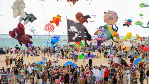 El 37º Festival Internacional de Cometas, en su jornada del sábado.