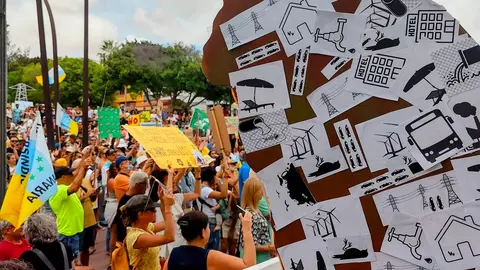 Imagen de las manifestaciones del 20A en Fuerteventura.